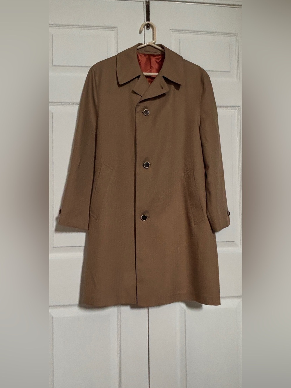 Harbor Master 40 Short Vintage Tan Rain Coat Dacron Polyester Classic USA